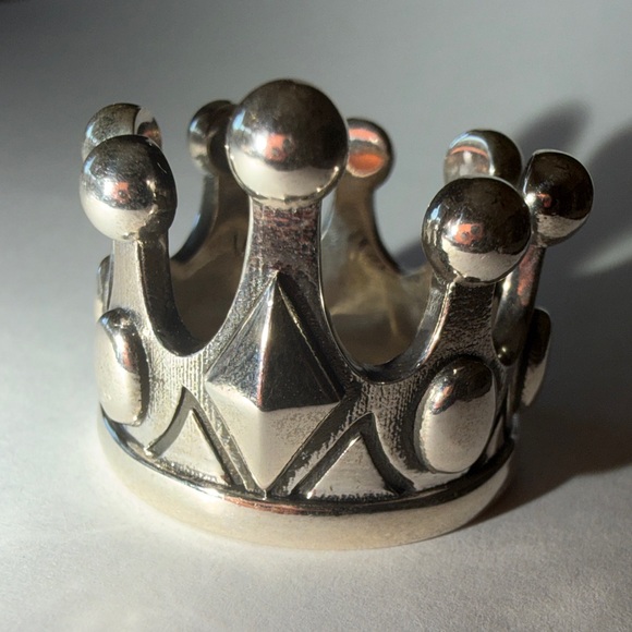 King Baby Studio Sterling Silver Crown Ring size 11
